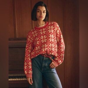 THE GREAT The Snowflake Pullover - Alpine Spice